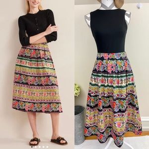 NWT, Boden Cotton Sateen Midi Skirt, Tapestry Stripe 🥰HP 9/20 🥳